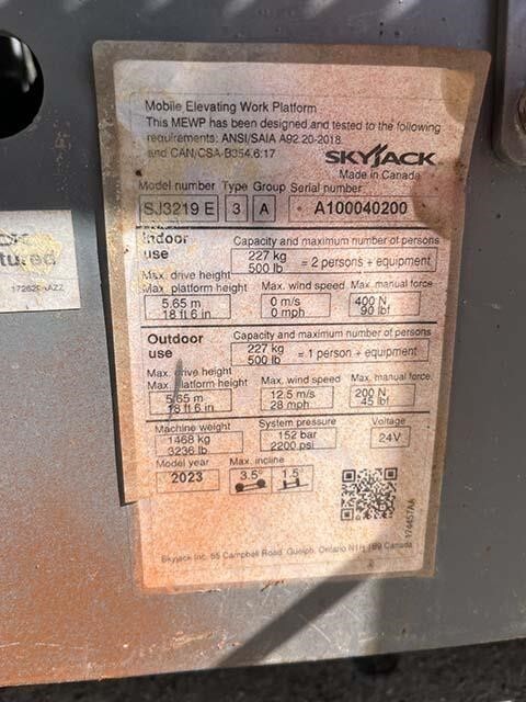 2023 Skyjack SJ3219E-15