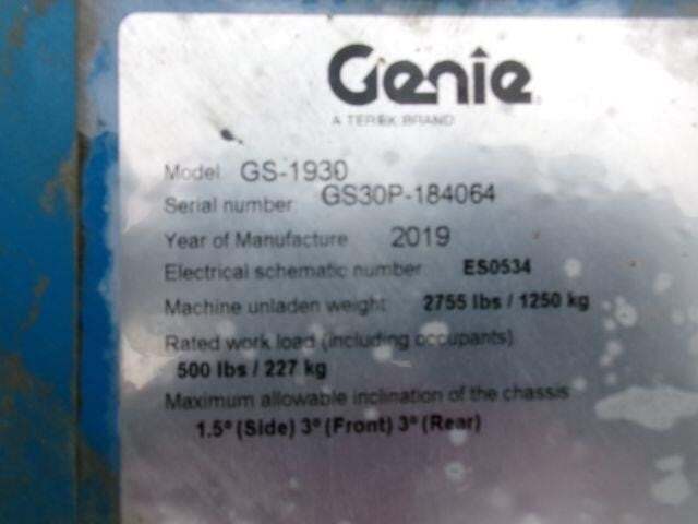 2019 Genie GS-1930-18