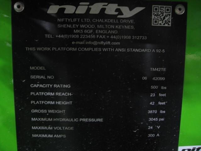 2026 Niftylift TM42T-21