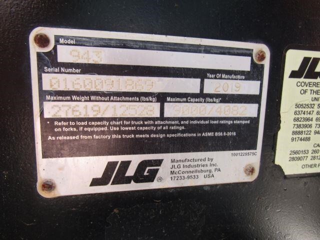 2019 JLG 943-19