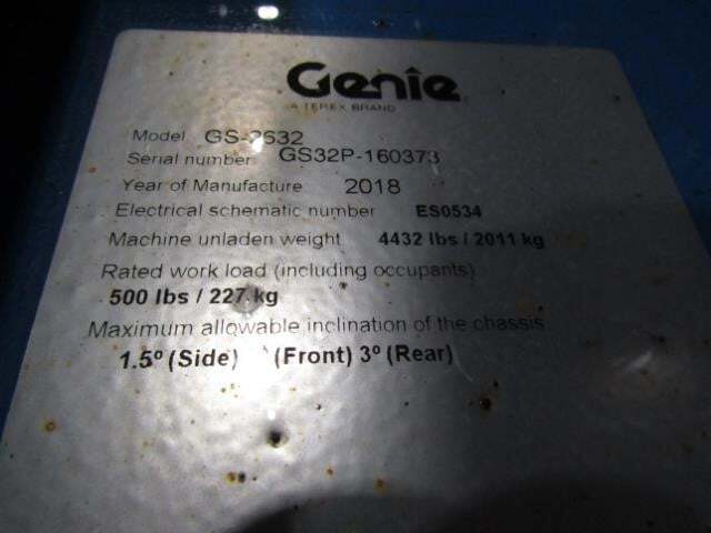 2018 Genie GS-2632-12
