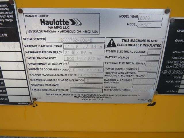 2020 Haulotte 3632T-20