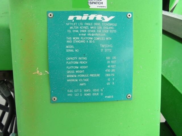 2017 Niftylift TM50-22