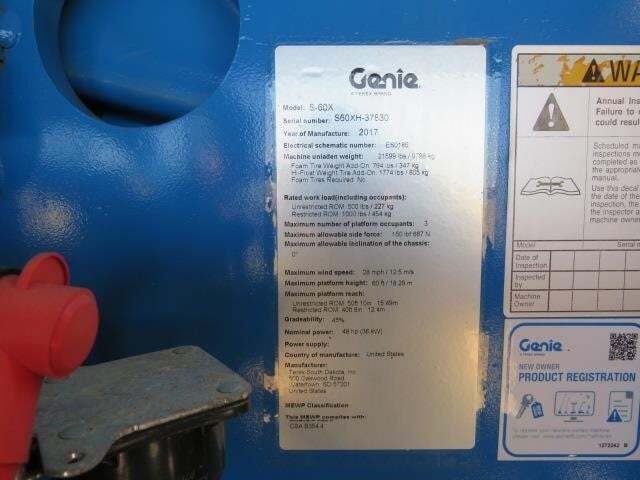 2018 Genie S-60X-21
