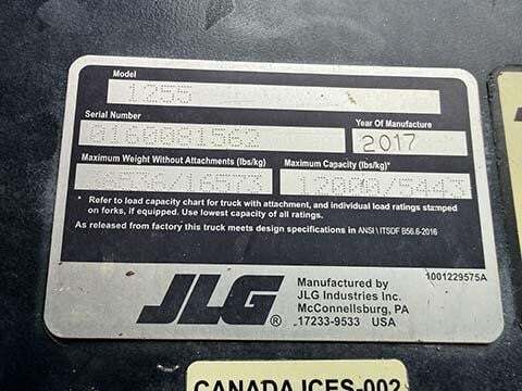 2017 JLG 1255-30