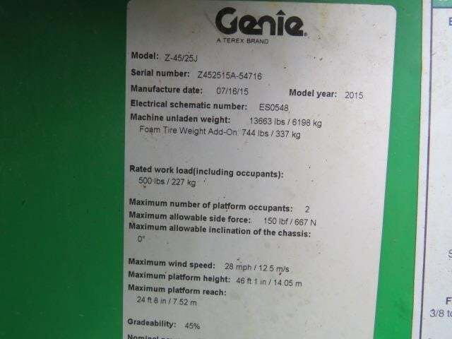 2015 Genie Z-45/25J RT-19