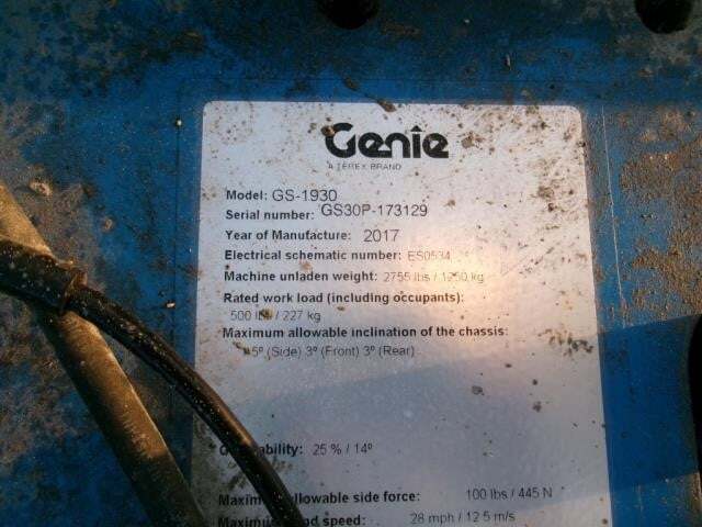 2017 Genie GS-1930-13