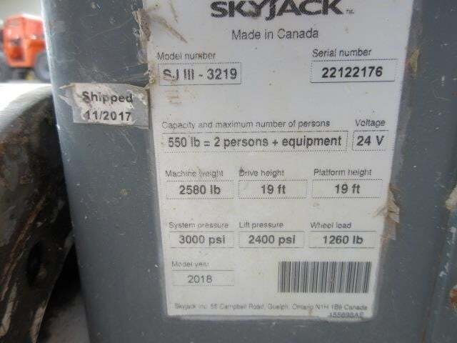 2018 Skyjack SJ3219-14