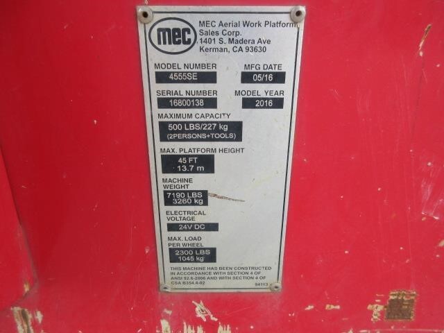 2016 MEC 4555SE-15