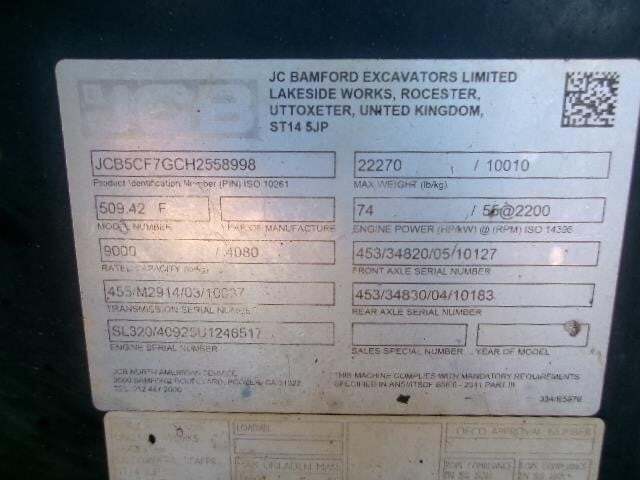 2017 JCB 509-42-26
