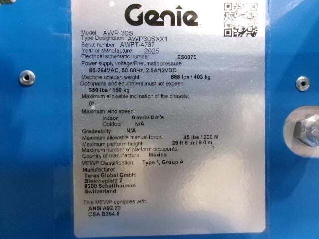 2025 Genie AWP-30S-16