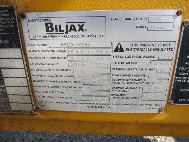 2019 Haulotte 5533A-20