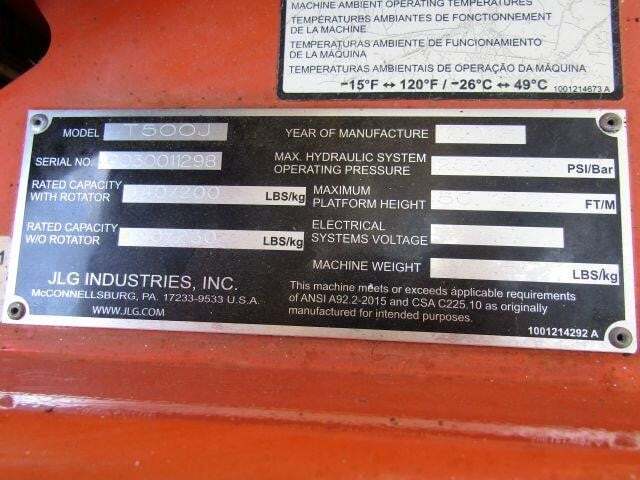 2019 JLG T500J-12