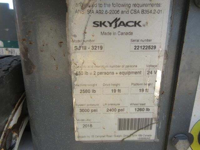 2018 Skyjack SJ3219-14