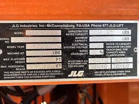 2020 JLG 660SJ-21