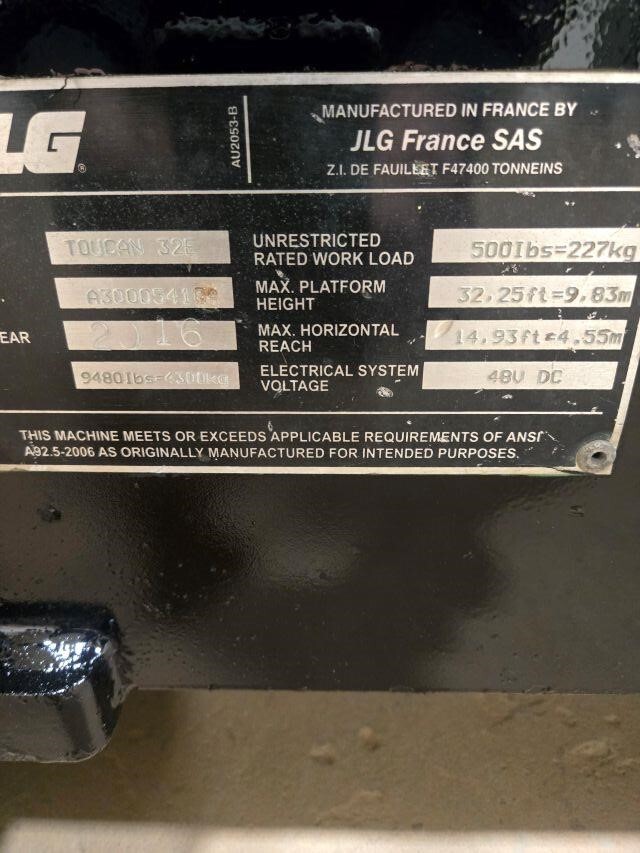 2016 JLG Toucan 32E-12