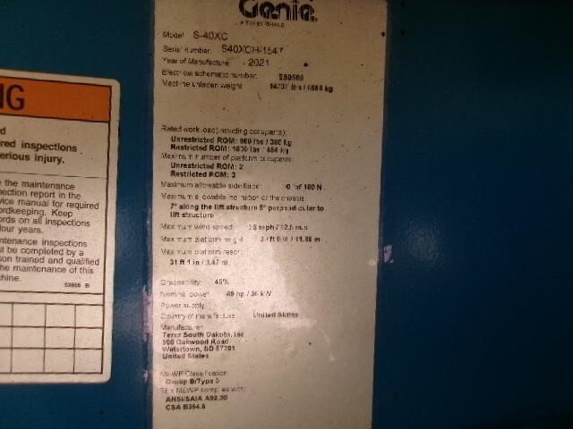 2020 Genie S-40XC-23