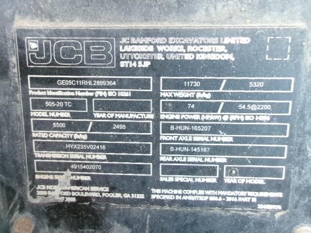 2020 JCB 505-20 TC-24