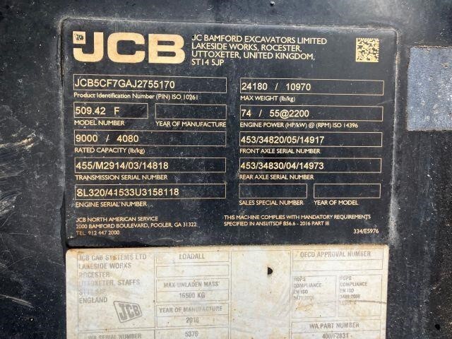 2019 JCB 509-42-6
