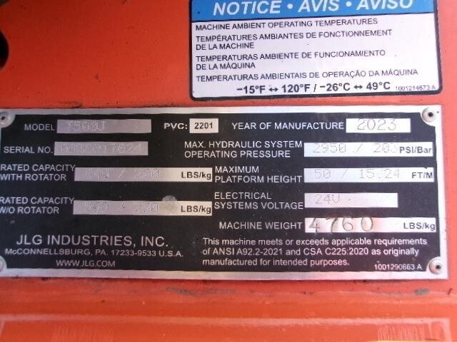 2023 JLG T500J-23