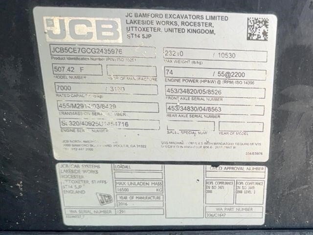 2017 JCB 507-42-29