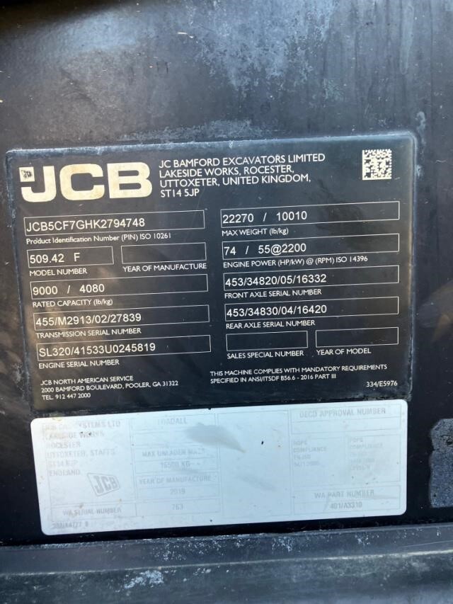2019 JCB 509-42-6