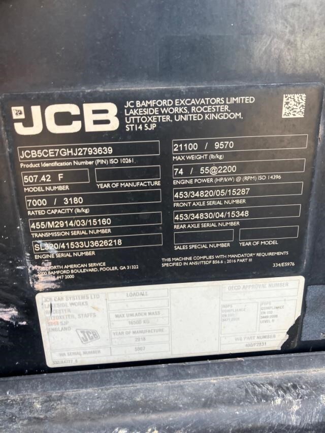 2019 JCB 507-42-6