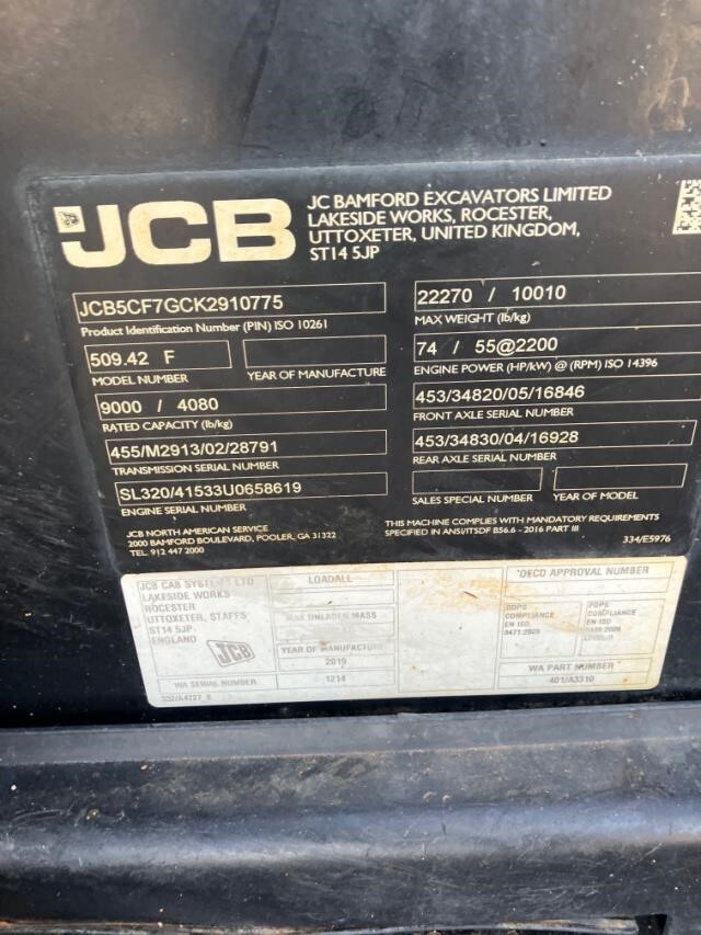 2019 JCB 509-42-6
