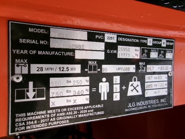 2022 JLG 660SJ-23