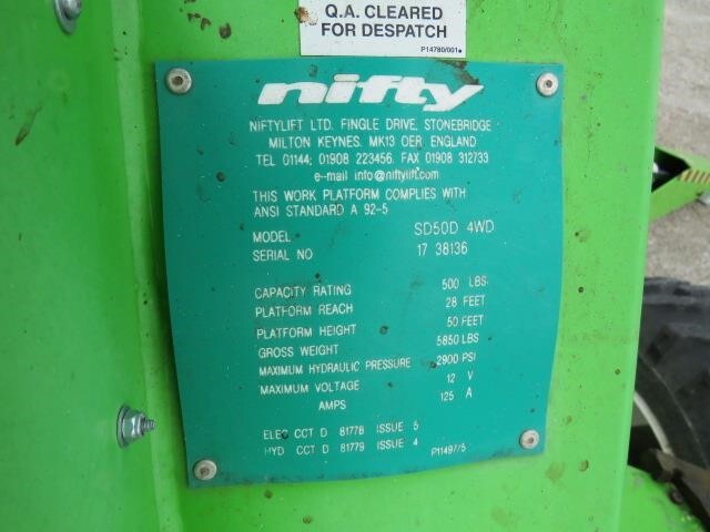 2018 Niftylift SD50-22