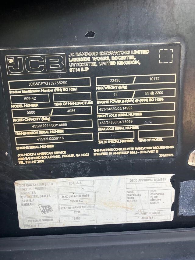 2019 JCB 509-42-6