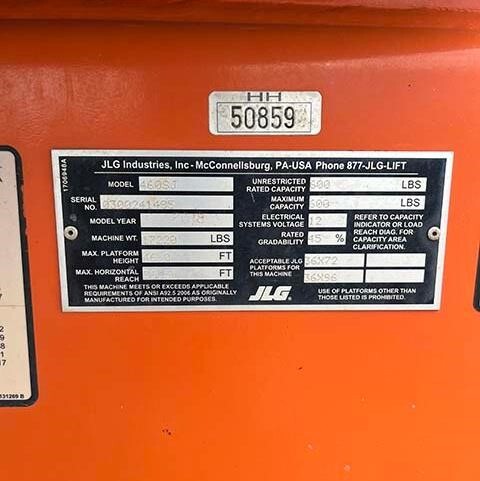 2018 JLG 460SJ-17