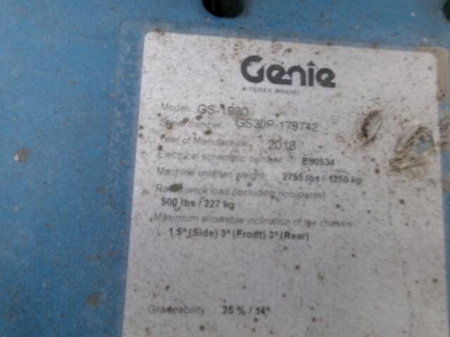 2018 Genie GS-1930-12