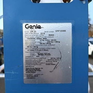 2018 Genie GR-20-7