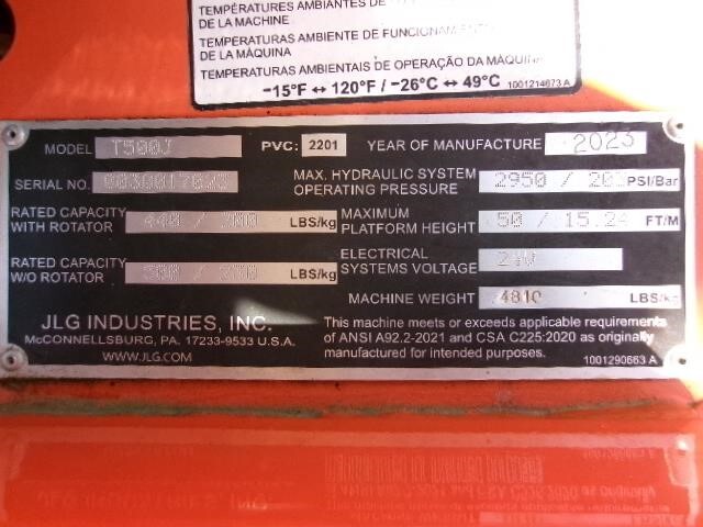 2023 JLG T500J-23