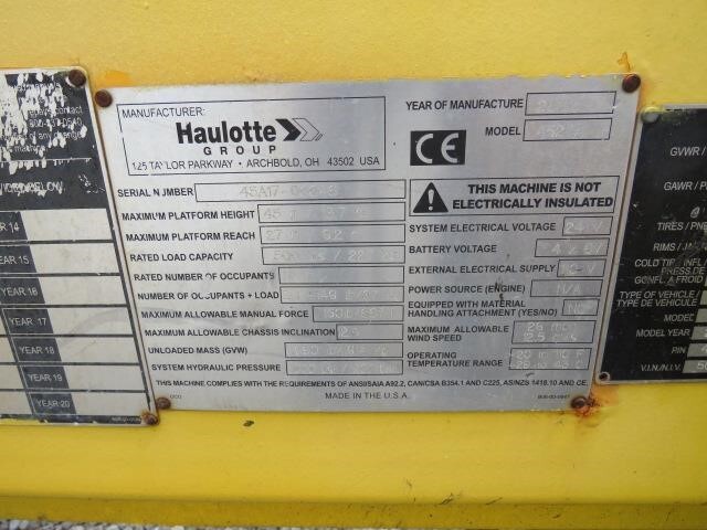 2017 Haulotte 4527A-29