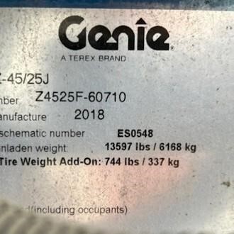 2018 Genie Z-45/25J RT-11