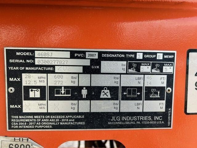 2021 JLG 460SJ-6