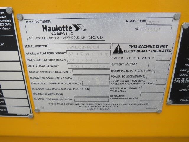 2022 Haulotte 3632T-21