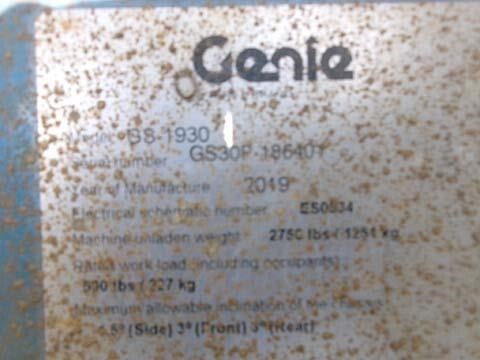 2019 Genie GS-1930-13