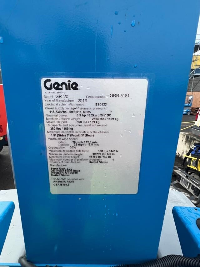 2019 Genie GR-20-5