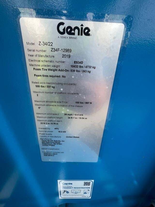2019 Genie Z-34/22 N-6