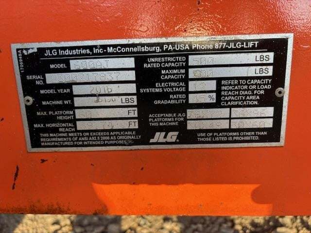 2016 JLG 600AJ-15