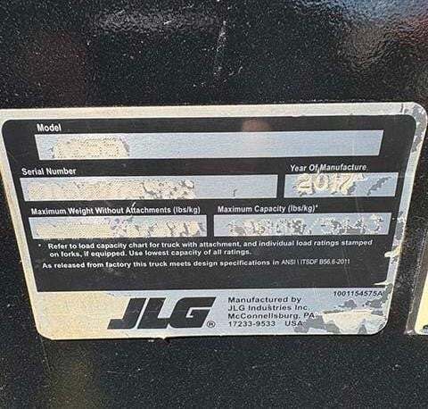 2017 JLG 1255-17