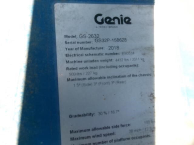 2018 Genie GS-2632-17