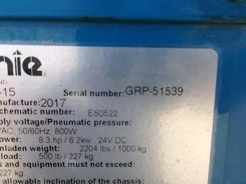 2017 Genie GR-15-12