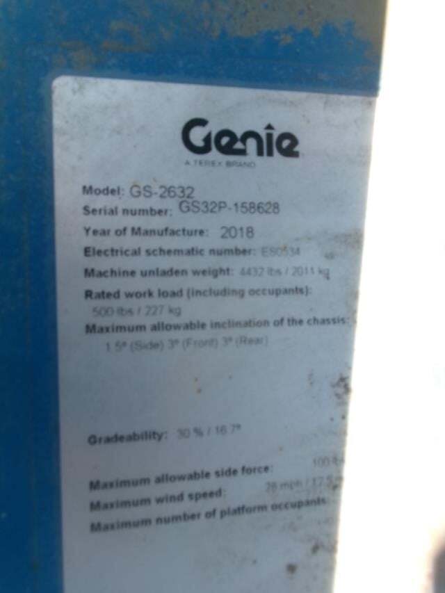 2018 Genie GS-2632-16