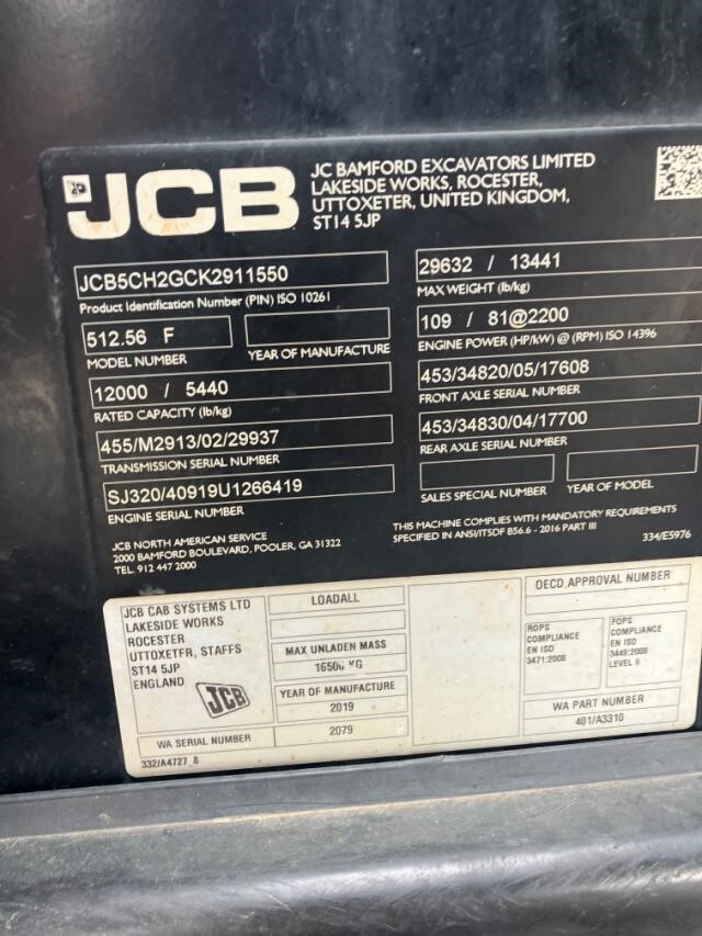 2019 JCB 512-56-6