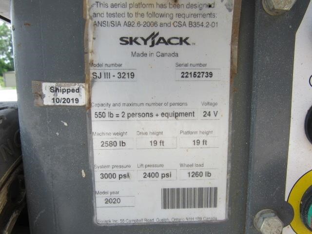 2020 Skyjack SJ3219-19