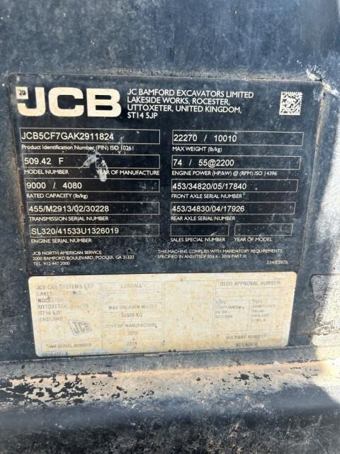 2019 JCB 509-42-6
